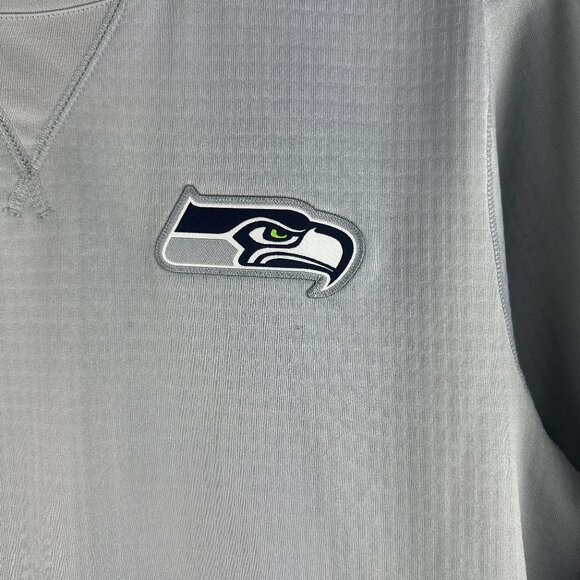 Nike Seattle Seahawks On-Field Pullover Crew in Wolf Grey - Picture 2 of 11